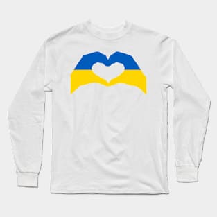 We Heart Ukraine Patriot Flag Series Long Sleeve T-Shirt